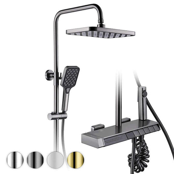 Kidolux Digital Display Rain Shower Set – Piano Design with LED & 4 Functions