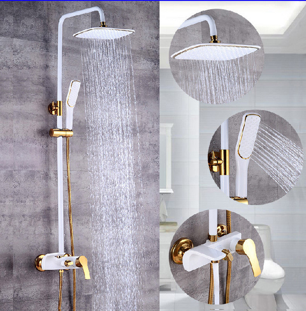 Fapully 2022 Wall-Mounted Space Aluminum Bath Faucet & Shower Set