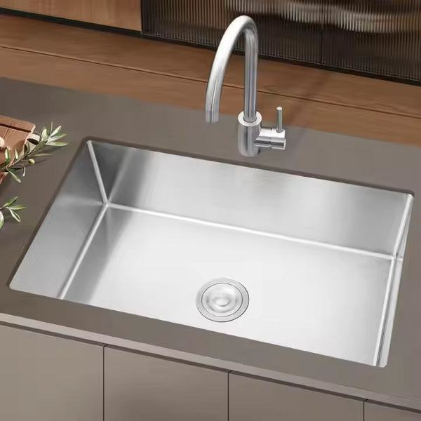 Modern 304 Stainless Steel Single Bowl Kitchen Sink Set