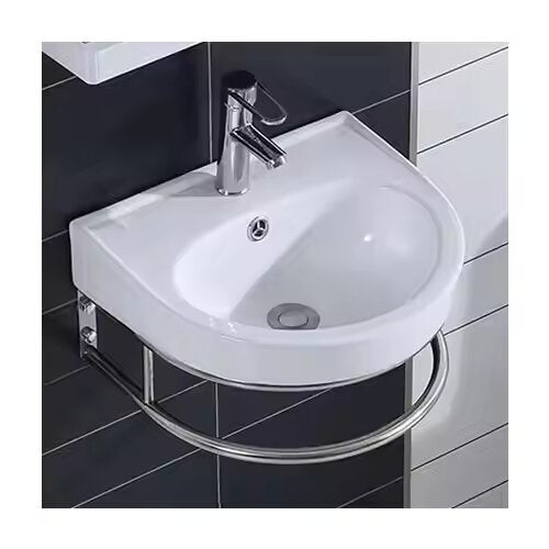 Sanitary Ware Wall Hung Sink Round Wall Mounted Basin