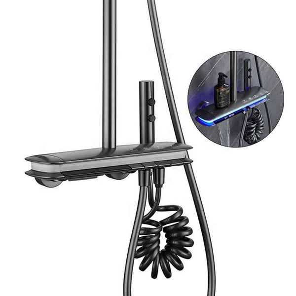 New Design Piano Key Copper LED Thermostatic Shower Mixer