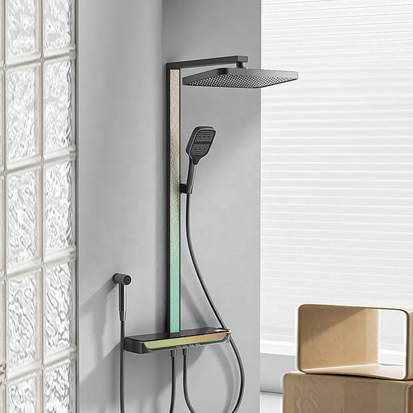 Luxury Indoor Modern Digital Adjustable Rainfall Shower System Smart Bathroom Shower System Set for Home