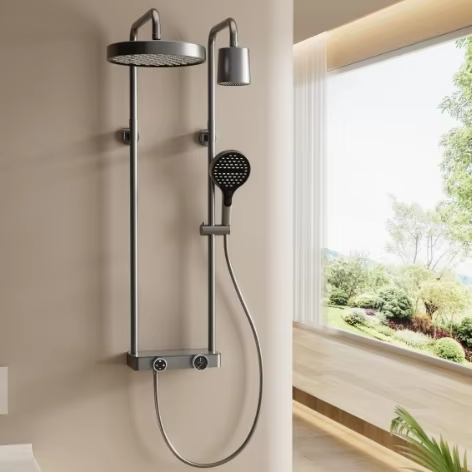 Modern Latest Shower Room Shower Faucet Two Switches Control Brass Body Material