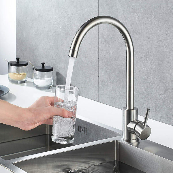 Classic Traditional Stainless Steel Kitchen Sink Faucet/Tap